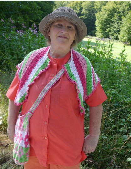 Summertime Häkelset: Tapestry-Beutel, Handysocke und Dreieckstuch