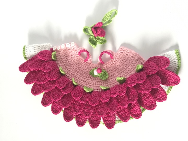 Maus Flora, die Blumenfee im Gerbera-Outfit (Komplett-Set) Häkelanleitung