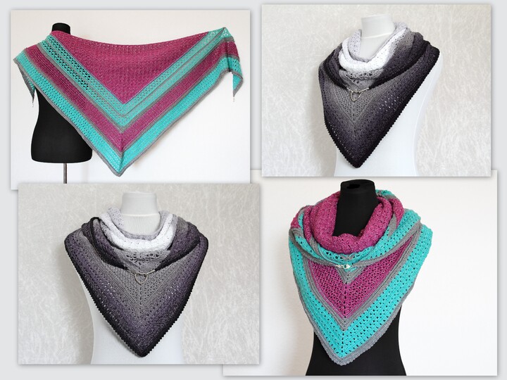 Häkelanleitung Tuch // Dreieckstuch // Halstuch Karma