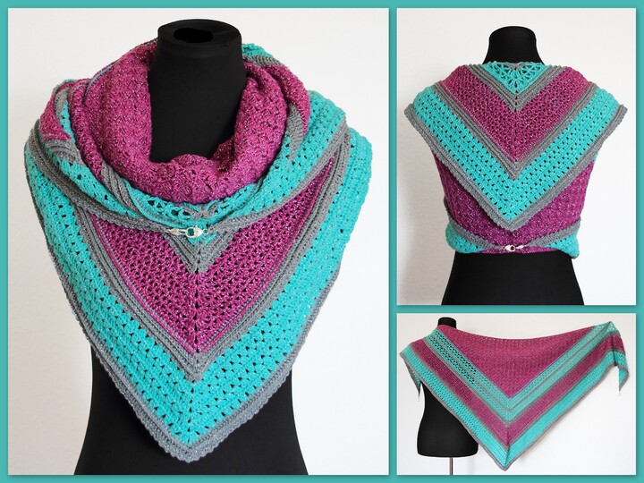 Häkelanleitung Tuch // Dreieckstuch // Halstuch Karma