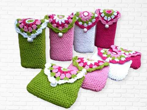 Häkelanleitung - kleine Kramtasche und tatüta - Tempotasche