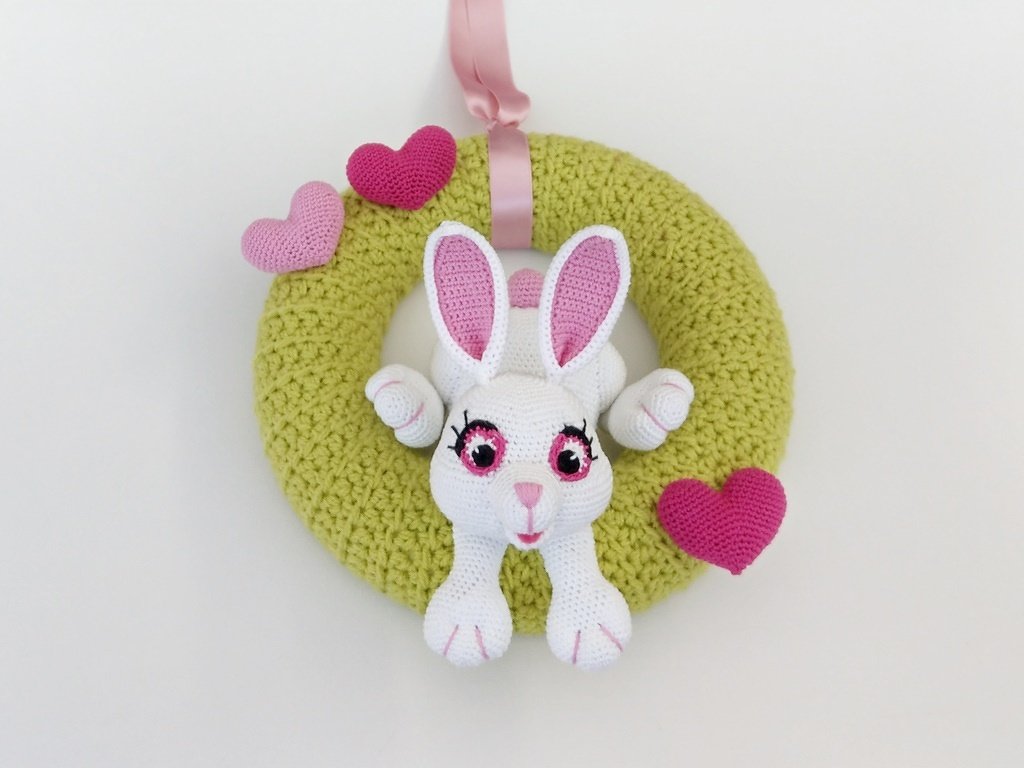 Häkelanleitung Türkranz Hase "White Rabbit" - Bild 2