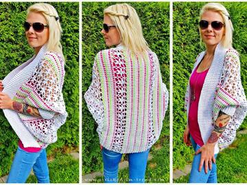 Crochet Pattern Shrug / Cocoon Cardigan in All Sizes | Shrug #4 AllSeasons