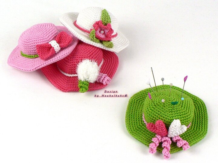 Deco-Hats / Pincushion -- Crochet Pattern by Haekelkeks®