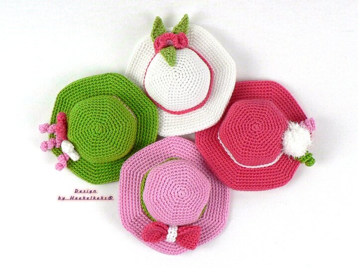 Deko-Hüte / Nadelkissen -- Häkelanleitung von Haekelkeks®