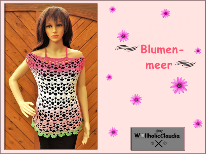 Häkelanleitung Shirt "Blumenmeer"