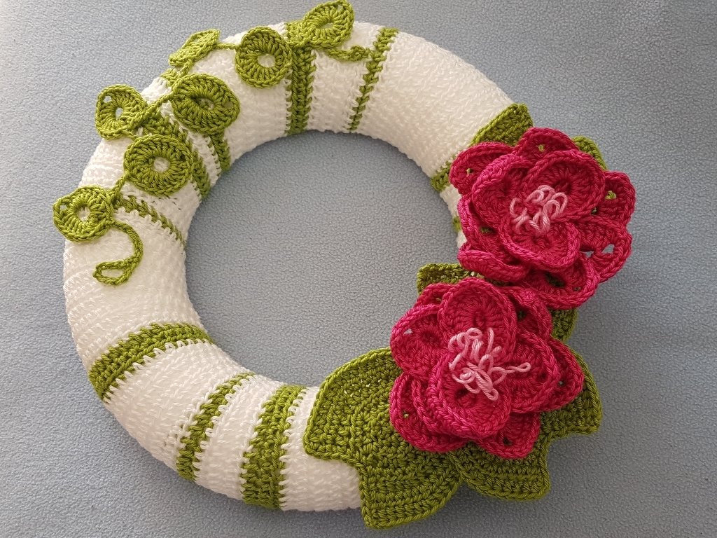 Sommerkranz "Am Seerosenteich", Häkelanleitung - Bild 3