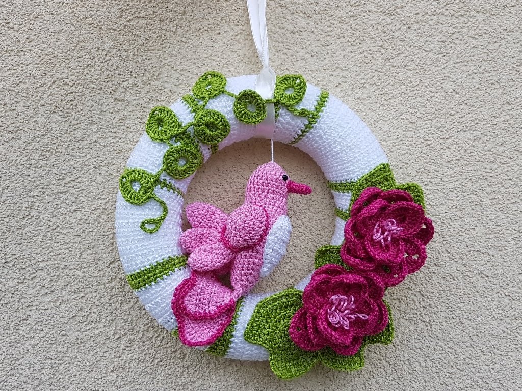 Sommerkranz "Am Seerosenteich", Häkelanleitung