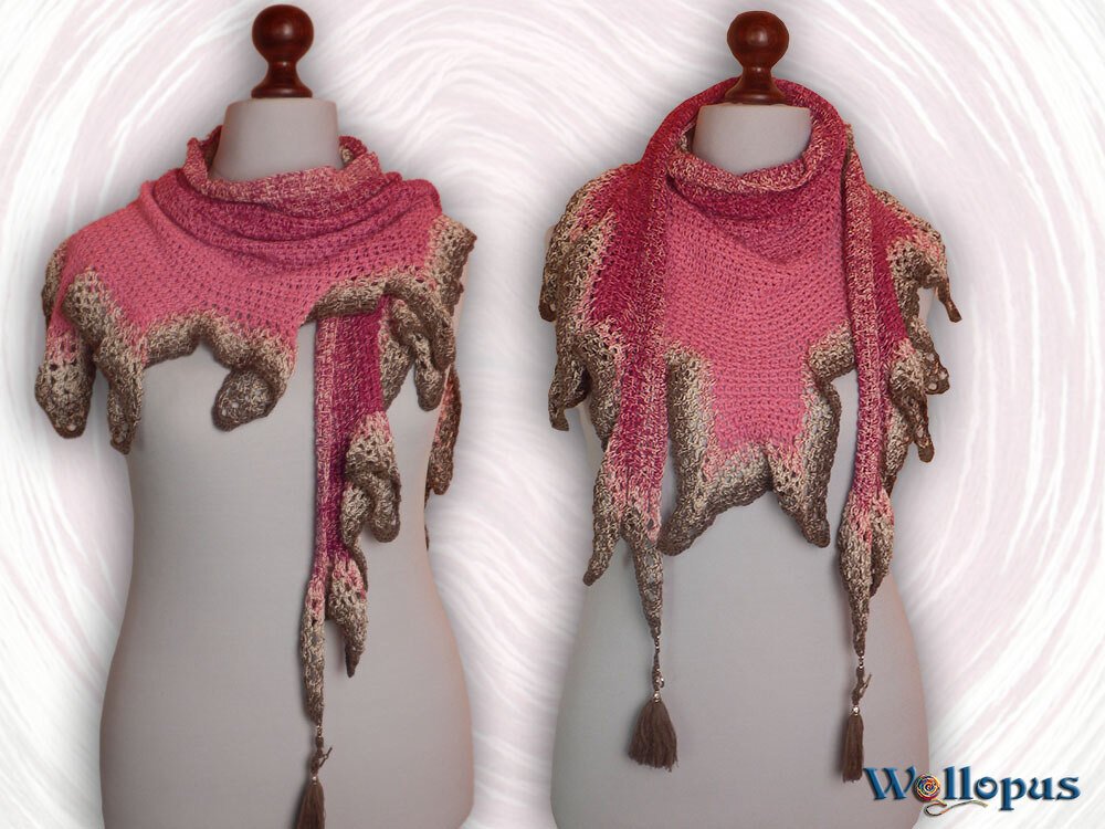 Tuch Hibiskusblüte, gehäkelt