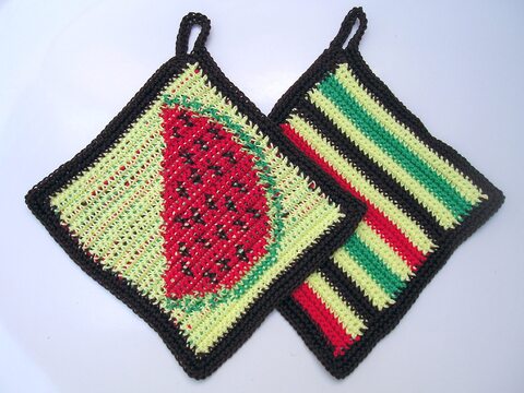 Häkelanleitung Toplappenset "Melone"