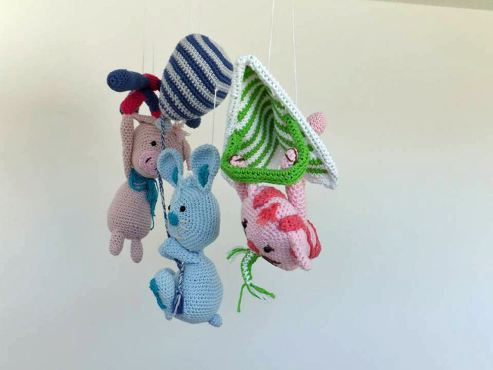 Set fliegende Tiere Kinderzimmerdeko