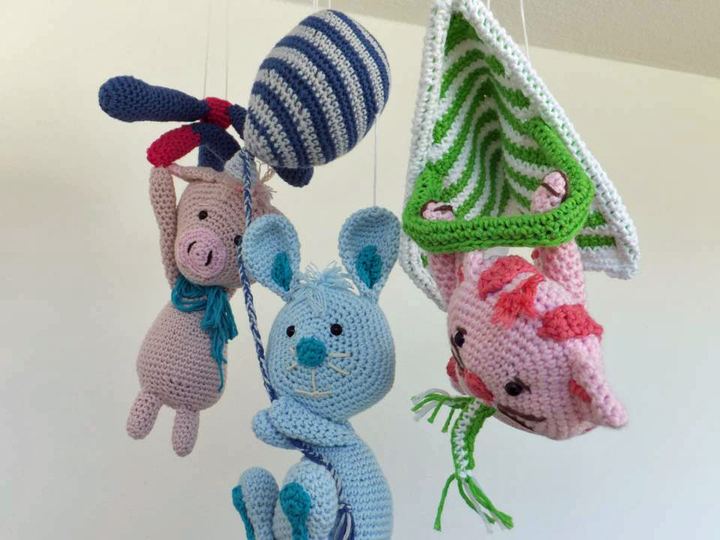 Set fliegende Tiere Kinderzimmerdeko