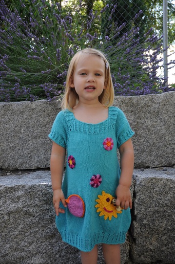 Ballonkleid mit Taschen *Strick- und Häkelanleitung für Gr. 92 / 98* (anpassbar an andere Größen)