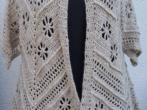 Nubes - Häkelweste, Häkeljacke Größe 36 -68 EU Damen