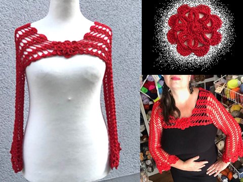 kleiner Bolero Oberarme  „ADE“  BlumenTrompete