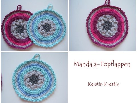 Häkelanleitung Mandala Topflappen - 20 cm Durchmesser