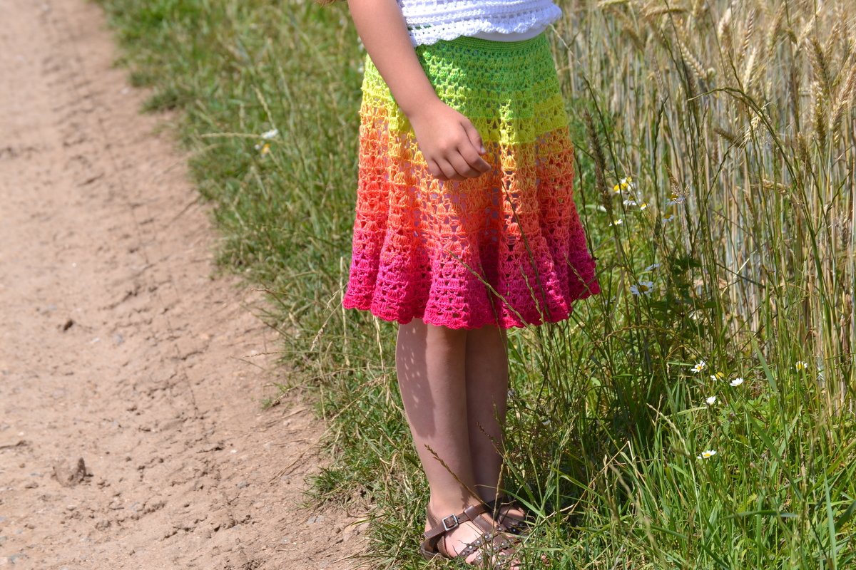 - JOSY - Sommerrock aus einem Bobbel häkeln, alle Größen ab 74 Kleinkind - 56 Damen, auch anderes Material möglich - Bild 8