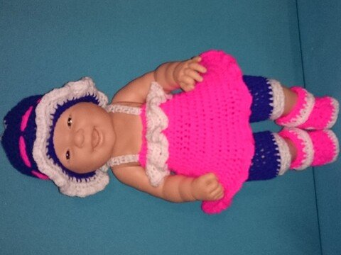 Häkelanleitung Puppenset 39 cm Modell 14