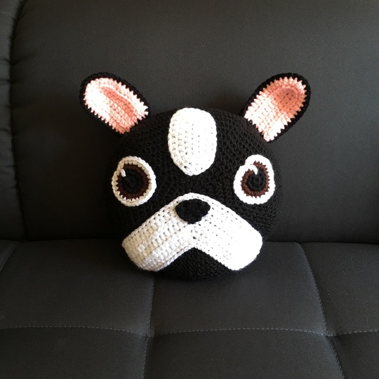 Häkelanleitung Frenchie-Kissen