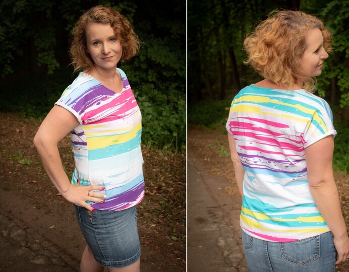 Schnittmuster Damen Shirt Kleid PDF – Sommerkleid nähen 32–48