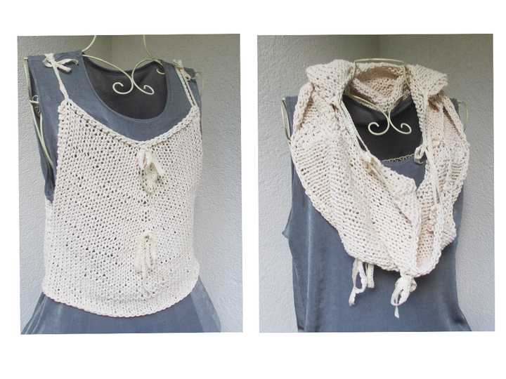 Strickanleitung Shirt oder Schal/Loop, Top, größenvariabel