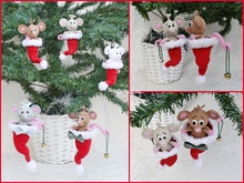 Häkelanleitung - Die Weihnachtsmäuschen - zwei Größen