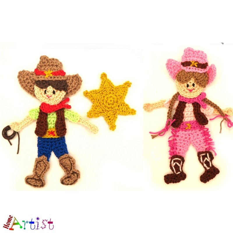 Cowboy Cowgirl Sheriff crochet pattern - Image 2