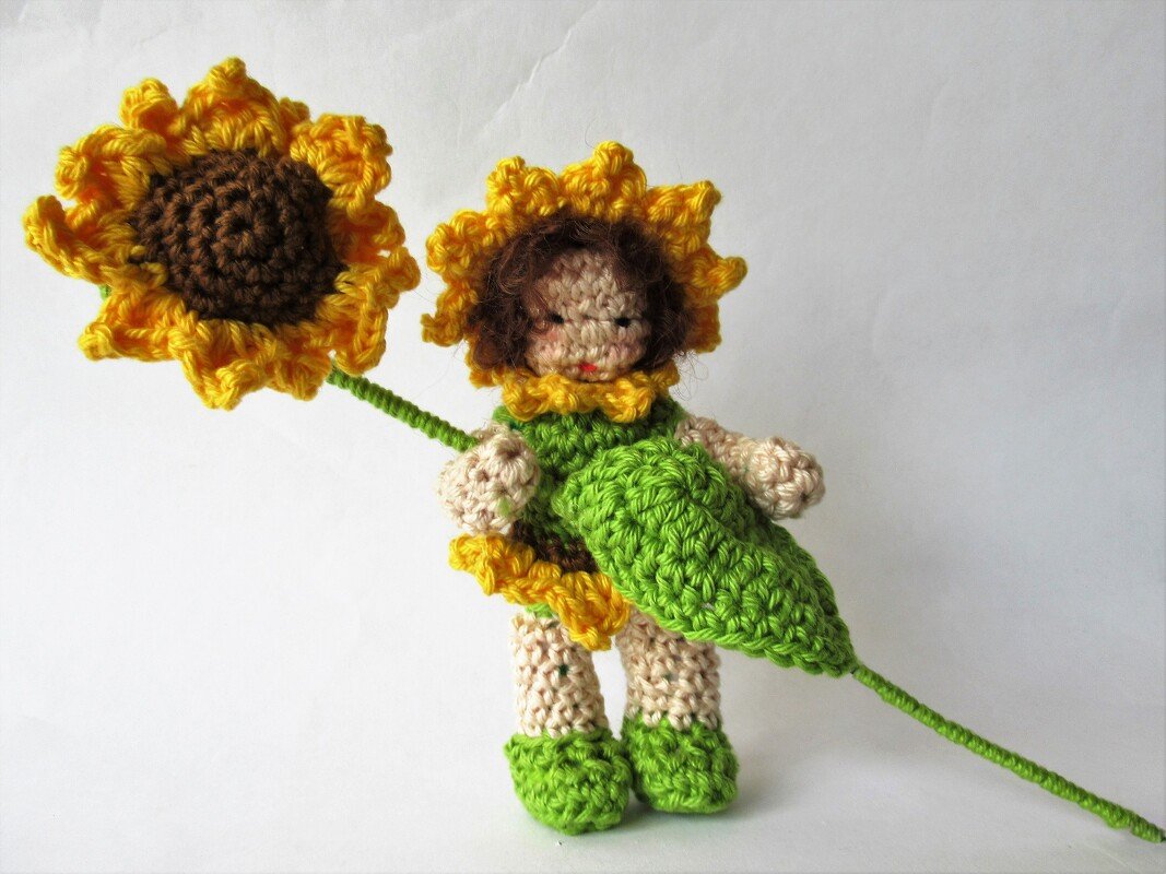 Häkelanleitung Blumenkind Sonnenblume
