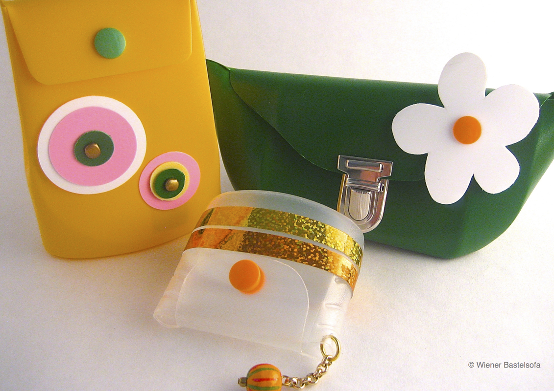 Täschchen aus Shampoo-, Waschmittel- und Weichspülerflaschen, Upcycling, Recycling