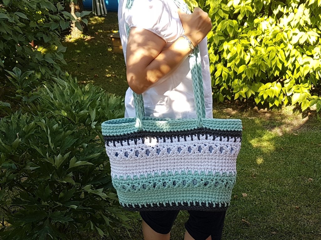 großer Shopper oder Strandtasche, Häkelanleitung - Bild 7