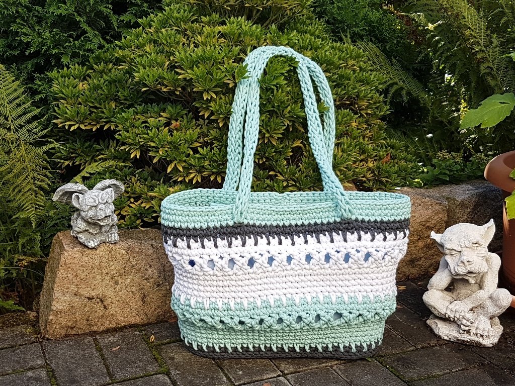 großer Shopper oder Strandtasche, Häkelanleitung - Bild 3