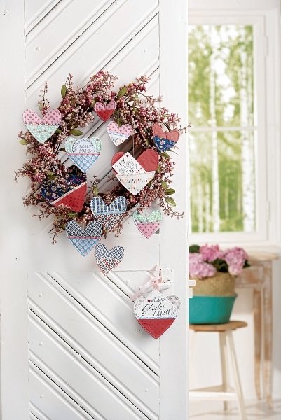 Genähte Stoffherzen