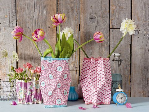 Blumentopf-Hüllen aus Stoff