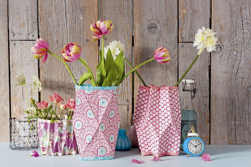 Blumentopf-Hüllen aus Stoff