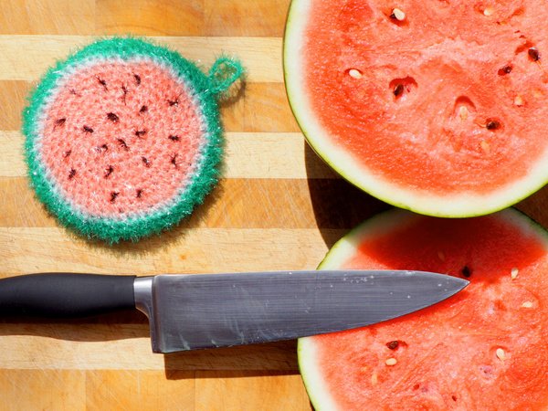 Melone - Spülschwamm | Häkelanleitung