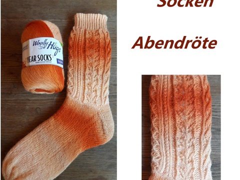 Socken Abendröte stricken - 38-39 (40-41)