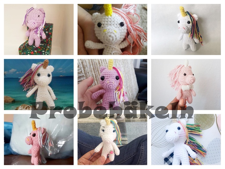 Kleines Einhorn (Schlüsselanhänger, Taschenbaumler)