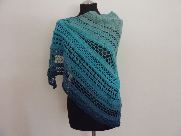 Häkelanleitung - Tuch "Blue Ocean"