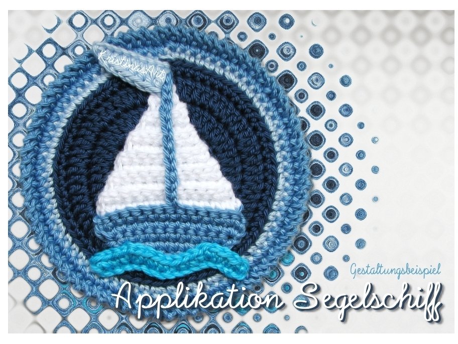 Häkelanleitung Segelschiff Applikation