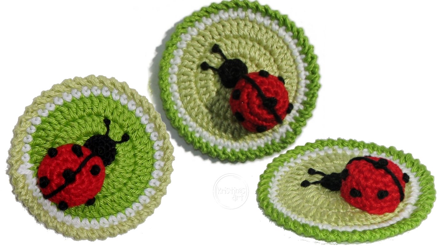 Häkelanleitung Glückskäfer Applikation - Aufnäher Patch