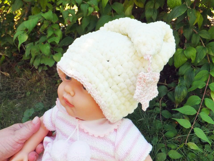 samtige Mütze für Puppen und Babys