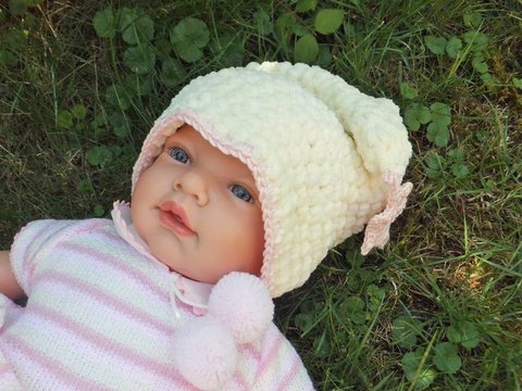 samtige Mütze für Puppen und Babys