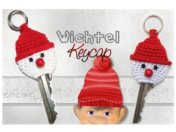 Häkelanleitung Schlüsselhülle - Wichtel