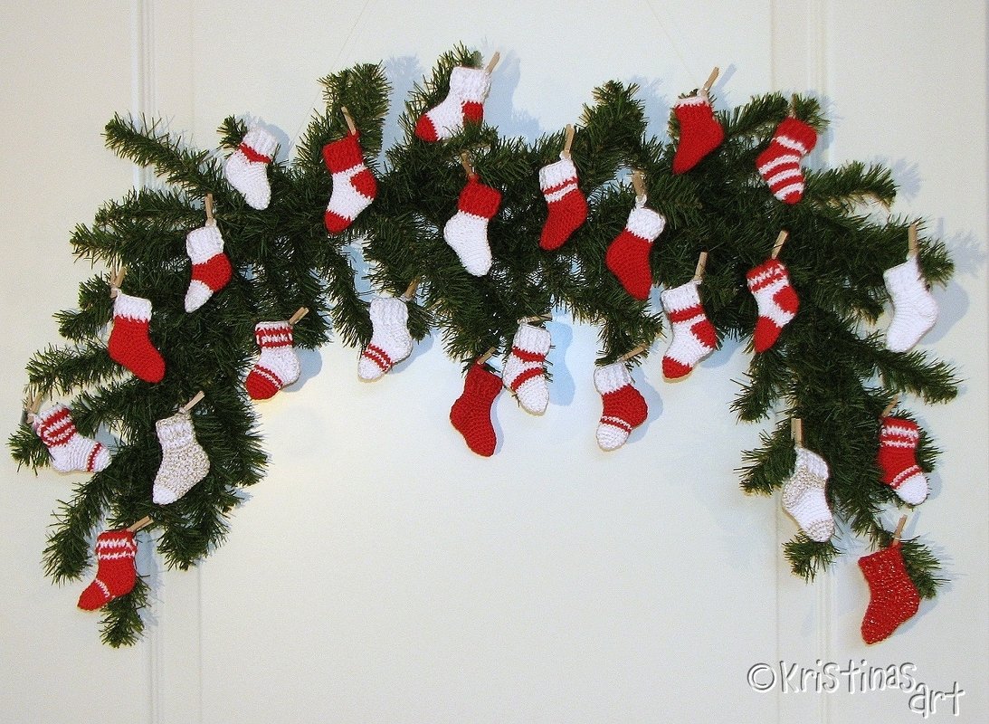 Häkelanleitung Minisocke - Adventskalender - Schlüsselanhänger - Bild 3