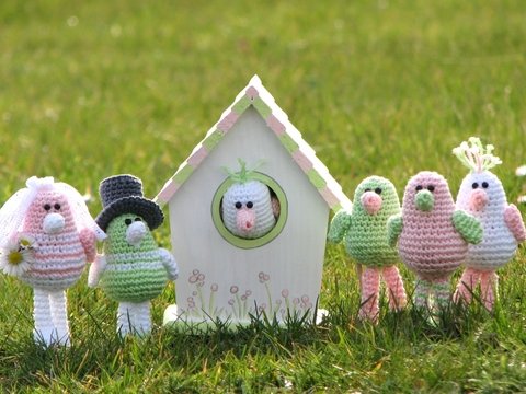 Häkelanleitung Vogelhochzeit - Amigurumi Vögel