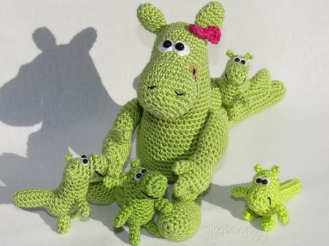 Häkelanleitung Dinosaurier - 2 Größen - Amigurumi