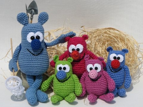 Häkelanleitung - Amigurumi Die Oimels