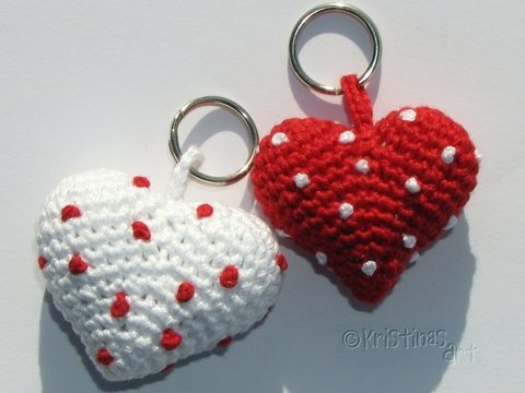 Häkelanleitung Herz - Schlüsselanhänger