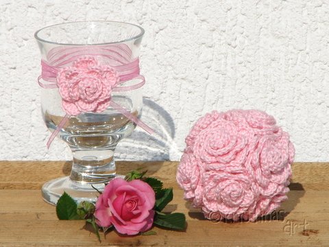 Rose Häkelanleitung - Rosenkugel