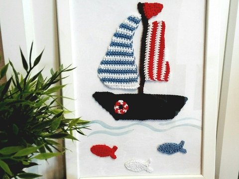 Häkelanleitung Maritime Deko "Segelboot"